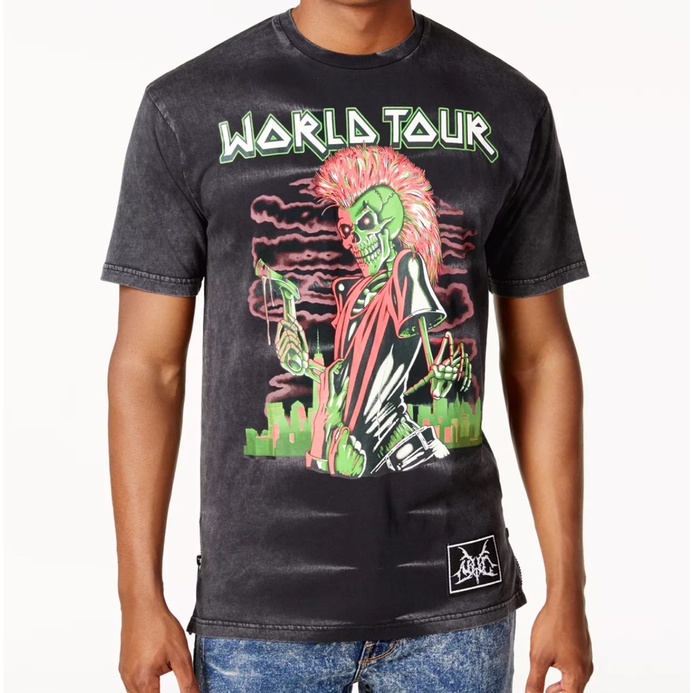 Reason World Tour Men’s T-Shirt Size Small Black Distressed Graphic Band Tee - Picture 4 of 12